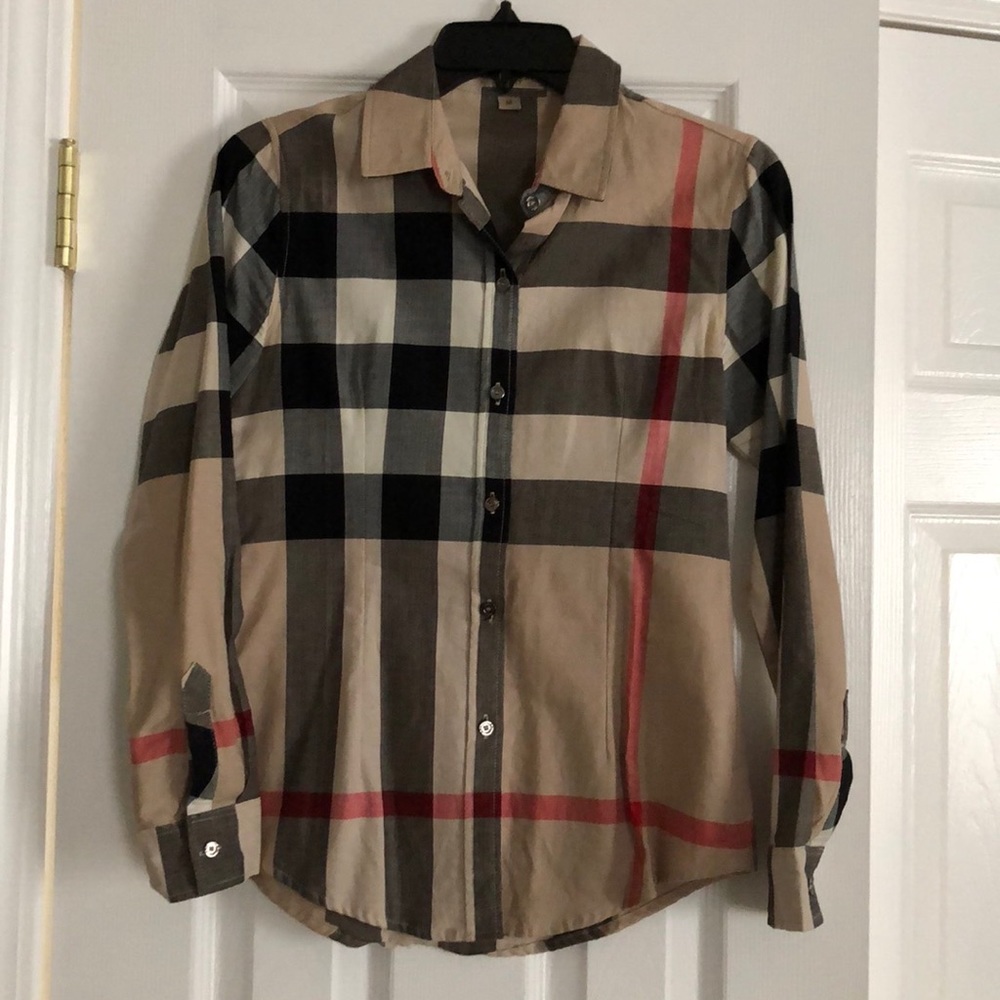 Button down plaid shirt